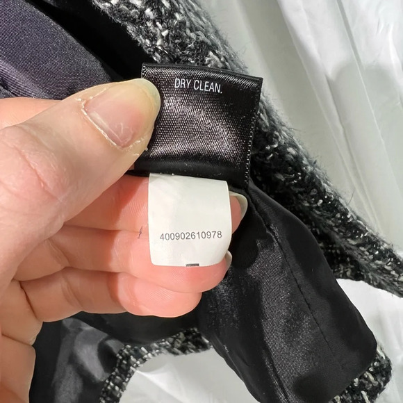 Apt. 9 Cropped Tweed Blazer Black, Grey and White - size Medium - Picture 6 of 14